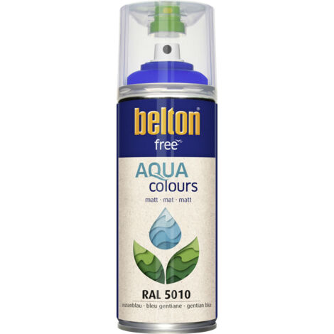 belton free Lackspray AQUAcolours 400 ml enzianblau matt Wasserlack