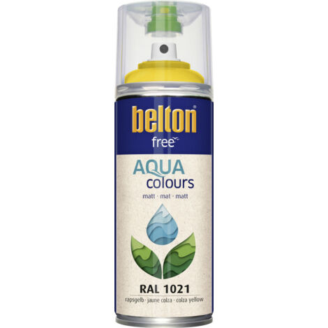 belton free Lackspray AQUAcolours 400 ml rapsgelb matt Sprühlacke