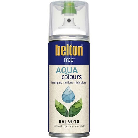 belton free Lackspray AQUAcolours 400 ml reinweiß hochglanz Sprühlacke