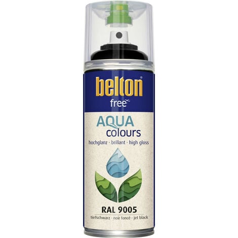 belton free Lackspray AQUAcolours 400 ml tiefschwarz hochglanz Wasserlack