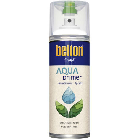 belton free Lackspray AQUAprimer Grundierung 400 ml weiß matt Sprühlacke