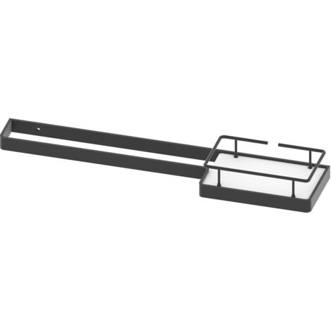 BELTRAN 10921 TURIN Toallero Con Bandeja Corian Y Defensa 60 cm Negro/Blanco - ref: 064-10921