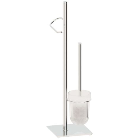 BELTRAN 19622 CASTELLON Escobillero Portarrollo Inox B/Metal Cuadrada - ref: 064-19622