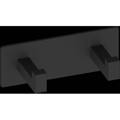 BELTRAN 20199 LUKA Percha Doble Negro Mate Adhesivo - ref: 064-20199