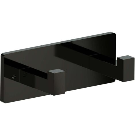 BELTRAN 20285 LUKA Percha Doble Cromo Negro Atornillar - ref: 064-20285