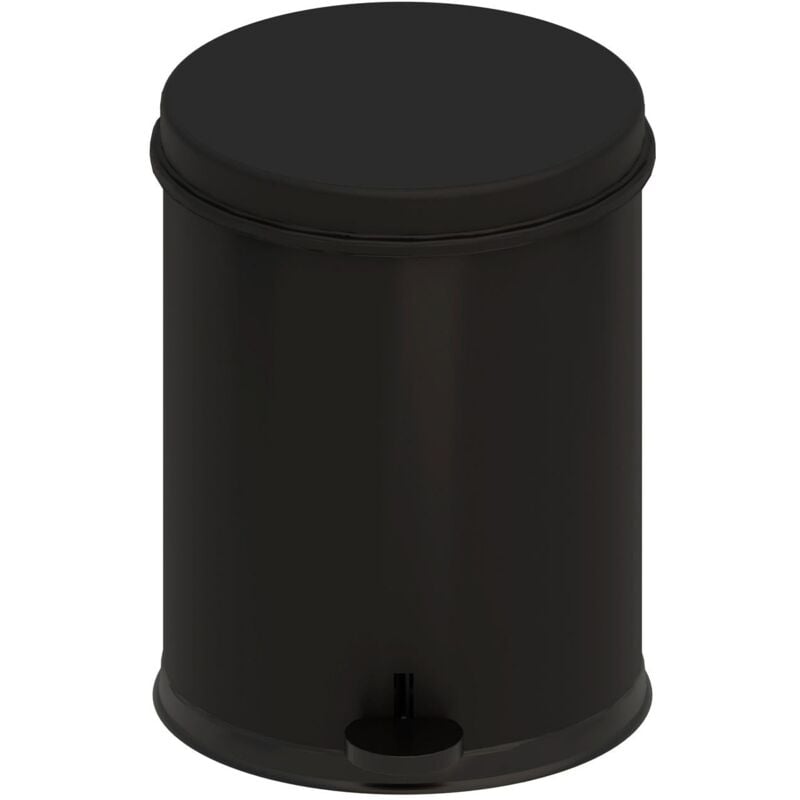 Beltran 30011 complementos Cubo Pedal Metálico 5 Litros Negro - ref: 064-30011