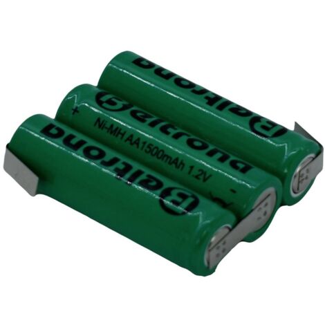 Beltrona 3AA1500 Pack de piles rechargeables 3x LR6 (AA) cosses à souder en Z NiMH 3.6 V 1500 mAh