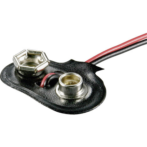 Beltrona 9V-T-Clip Batterieclip 1x 9 V Block Druckknopfanschluss (L x B x H) 26 x 13 x 8 mm