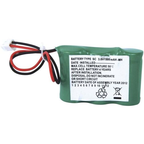 Beltrona ELRD3SC1500 Batterie pour éclairage de secours fiche mâle 3.6 V 1500 mAh