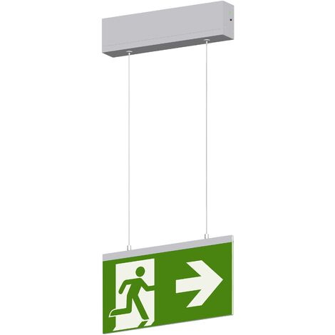 Beltrona M19001 Eclairage LED d'issue de secours montage apparent au plafond droite, gauche, haut, en bas S576252