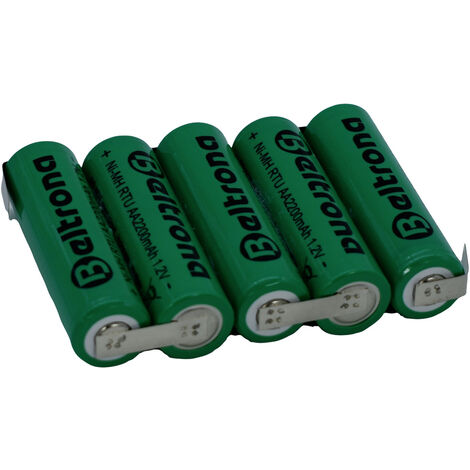 Beltrona RTU5AAZ Akkupack 5x Mignon (AA) Z-Lötfahne NiMH 6 V 2200 mAh