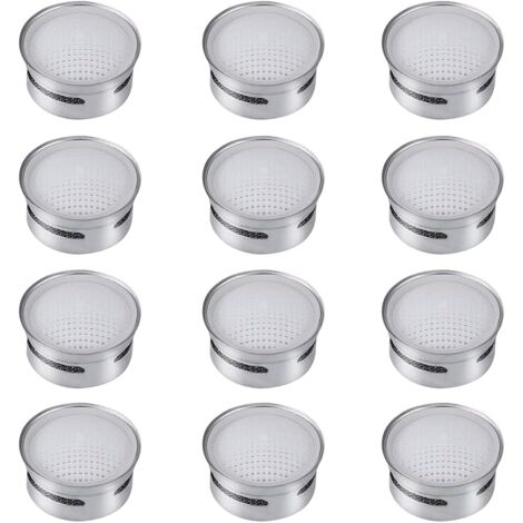 Belüfter, Edelstahl-Wasserhahn, M22, M24, Wasserhahn, Wasserbelüfter, wassersparender Wasserhahnfilter, Ersatzteile, Zubehör für Küche, Badezimmer, Wasserhahnkopf, 12 Stück