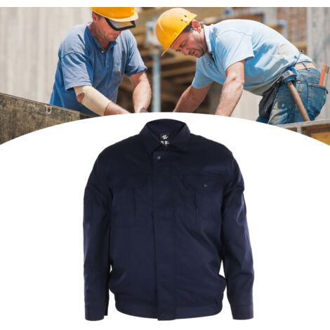 Belüftete Jacke mit Klimaanlage, Größe XL, Dunkelblau, mit effizienter Wärmeableitung und UV-Schutz für Arbeiten im Freien
