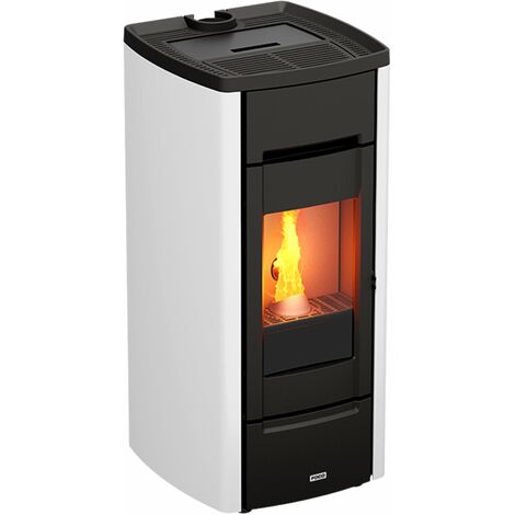 Belüfteter Pelletofen "Iron" 8 kw für moderne Räume h 108 cm