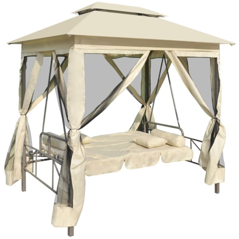 Belvédère convertible en balancelle Blanc crème