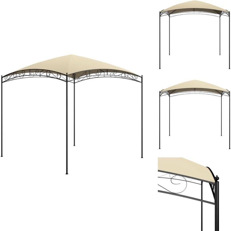Belvédère 3x3x2,65 m Crème 180 g/m² - Abris Extérieurs - Gazebo - Parasol - Auvent - Tente De Jardin