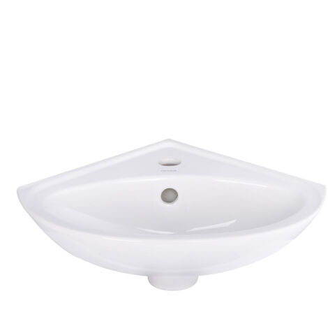 Belvit Keramik Eck Waschbecken Handwaschbecken 36x36x15 cm