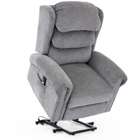 Belvoir Grey Fabric Single Motor Rise Recliner Chair