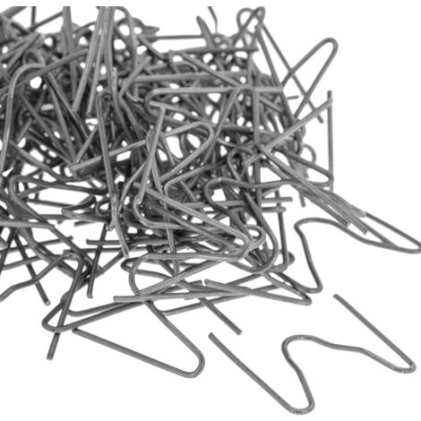 BeMatik - 100 unités d'agrafes de soudage pour plastique, coin extérieur de 0.6mm pour la réparation de pièces en plastique et de pare-chocs avec pistolet chaud