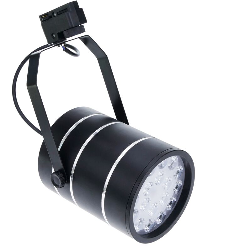 Image of BeMatik - 18W LED Spotlight freddo ferroviario giorno bianco 120x155mm nero
