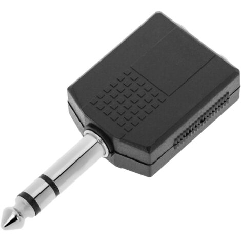 BeMatik - 1xjack Duplicator 6.3mm TRS mâle stéréo audio de 6,3 mm 2xjack féminin