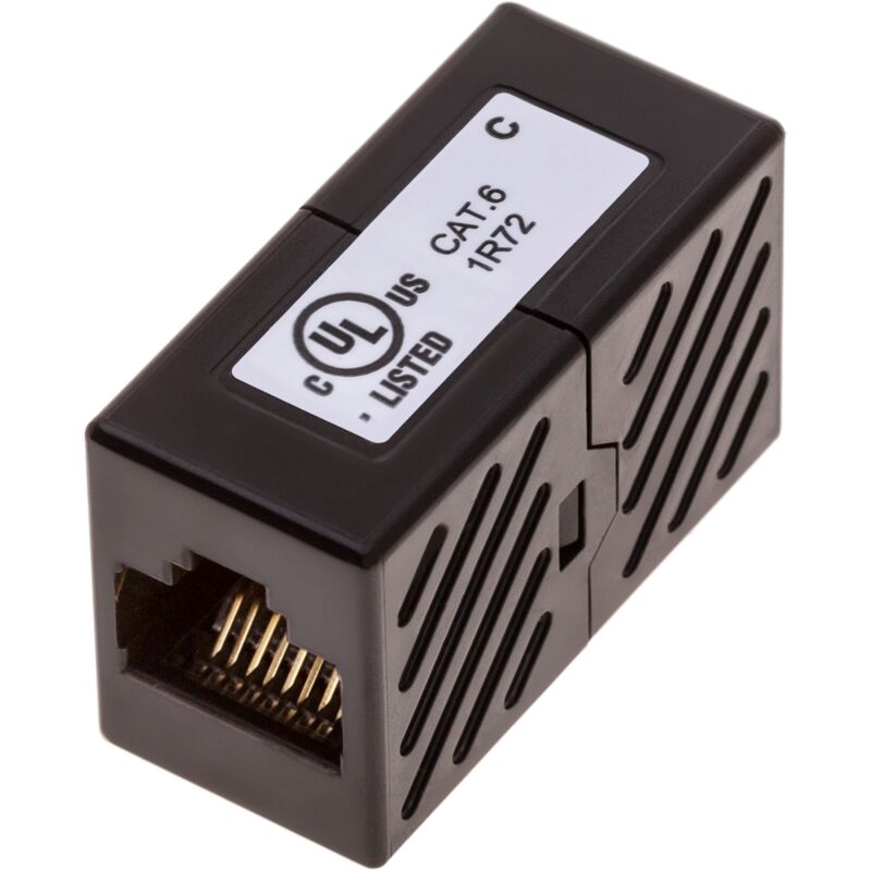 

Acoplador empalme de cable UTP categoría 6 RJ45 hembra a RJ45 hembra - Bematik