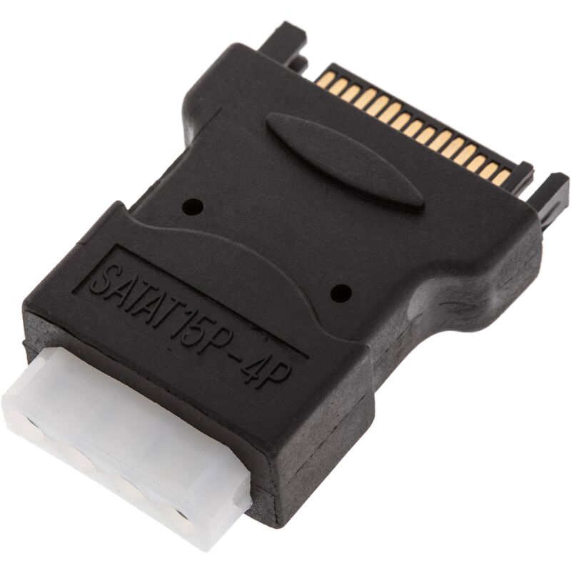 

Adaptador Alimentación MOLEX 4P-H (5.25) a 15P-M (SATA) - Bematik