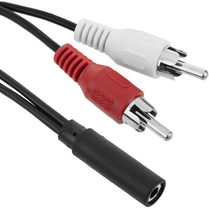 

BeMatik - Adaptador Audio Estéreo (Jack-3.5mm-H / 2 x RCA-M) 10cm