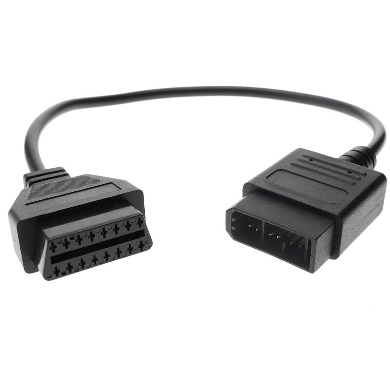 

BeMatik - Adaptador de conector OBD II a Nissan 14pin