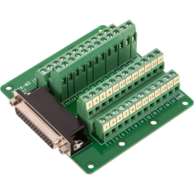 

BeMatik - Adaptador de conexión serie DB44-hembra a bloque de terminales de 48-pin