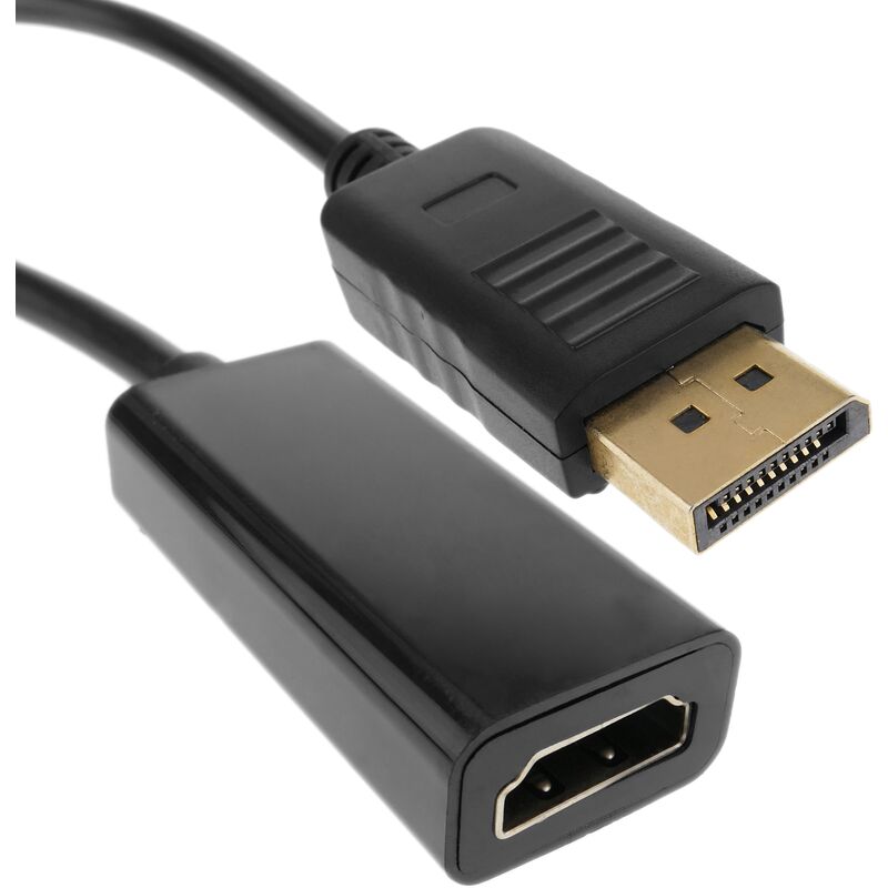 

BeMatik - Adaptador DisplayPort macho a HDMI-A hembra con cable de 15 cm