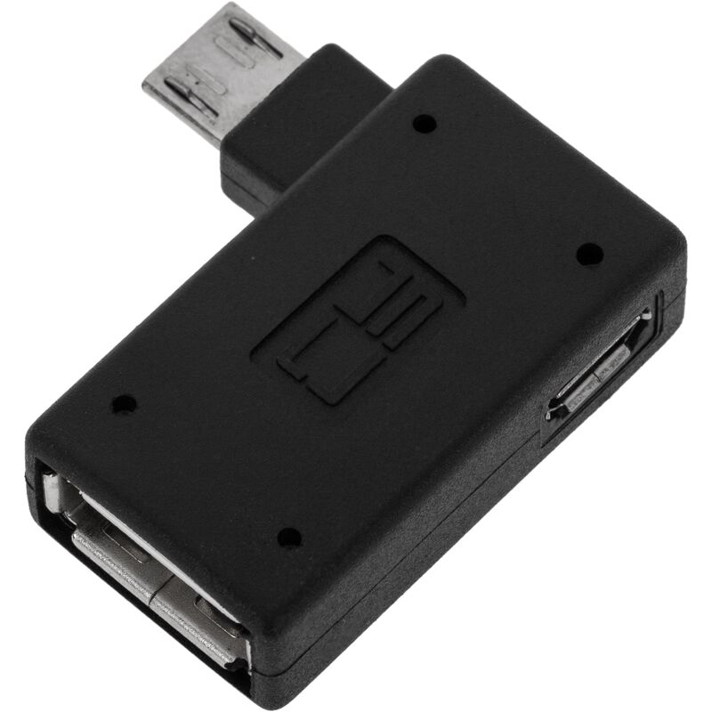 

Adaptador OTG a MicroUSB con alimentación por la derecha - Bematik