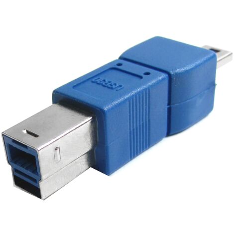 BeMatik - Adaptador USB 3.0 a USB 2.0 (B Macho a MiniUSB 5 Pins A Macho)