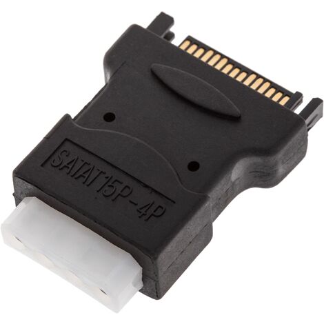 BeMatik - Adaptateur MOLEX 4P-H (5,25) 15P-M (SATA)