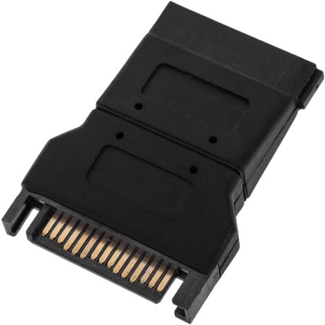 BeMatik - Adaptateur SATA 15P à 15P-Mâle-Femme-Latch