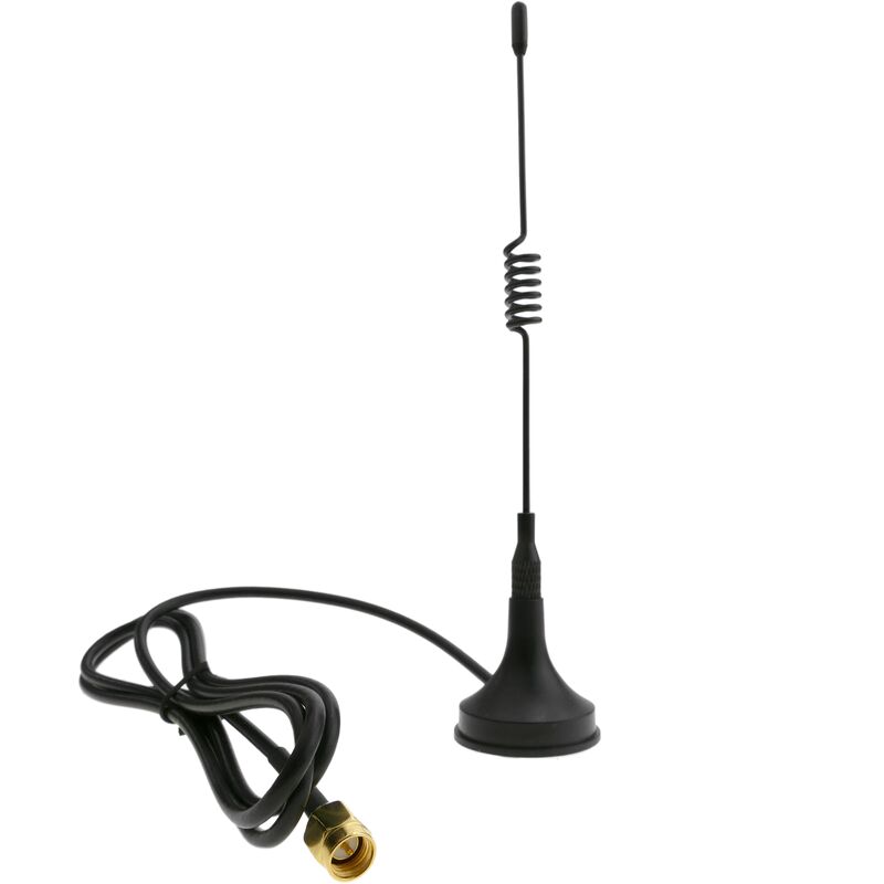 Antenna omnidirezionale sma maschio da 433 MHz a 3 dBi 150 mm con cavo da 1 m - Bematik