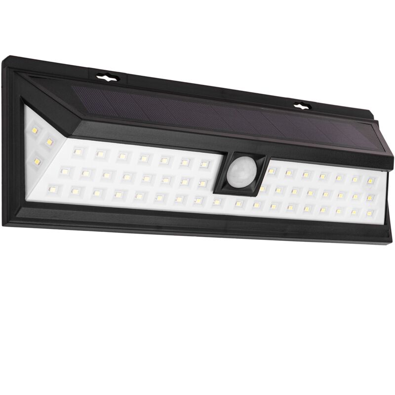 

Aplique solar LED Lámpara recargable de pared con sensor de movimiento y oscuridad IP54 10W - Bematik