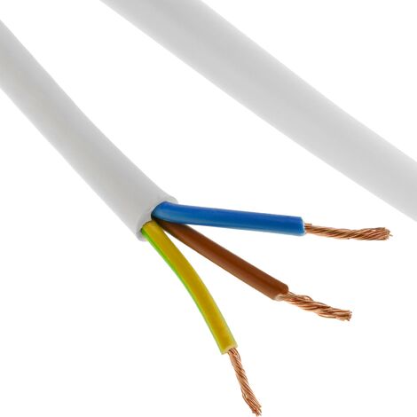 prolongador cable electrico 5 metros. alargadera 16 a. 3500 w. conexión  sucko 3 polos + tierra. color blanco