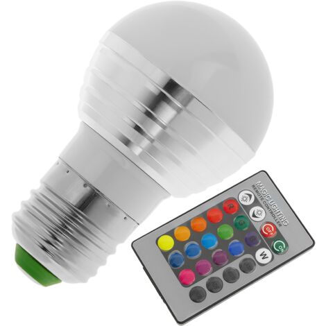 BeMatik - Bombilla LED RGB 3W con mando a distancia