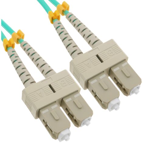 BeMatik - Câble à fibre optique OM3 SC à SC duplex multimode 50/125 20m