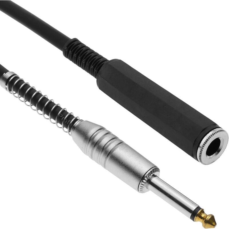 

Cable audio micrófono instrumento mono jack 6.3mm macho a hembra de 1m - Bematik