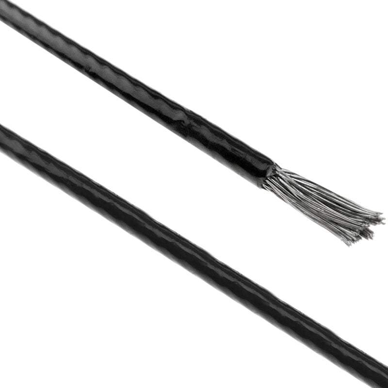 

Cable de acero inoxidable de 1,5 mm. Bobina de 100 m. Recubierto de plástico negro - Bematik