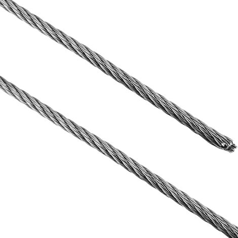 BeMatik - Cable de acero inoxidable de 2,0 mm en bobina de 50 m