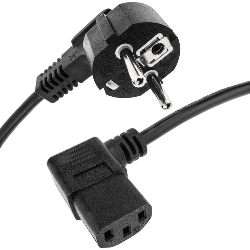 

Cable de alimentación eléctrico IEC-60320 C13 acodado a schuko macho de 5 m - Bematik