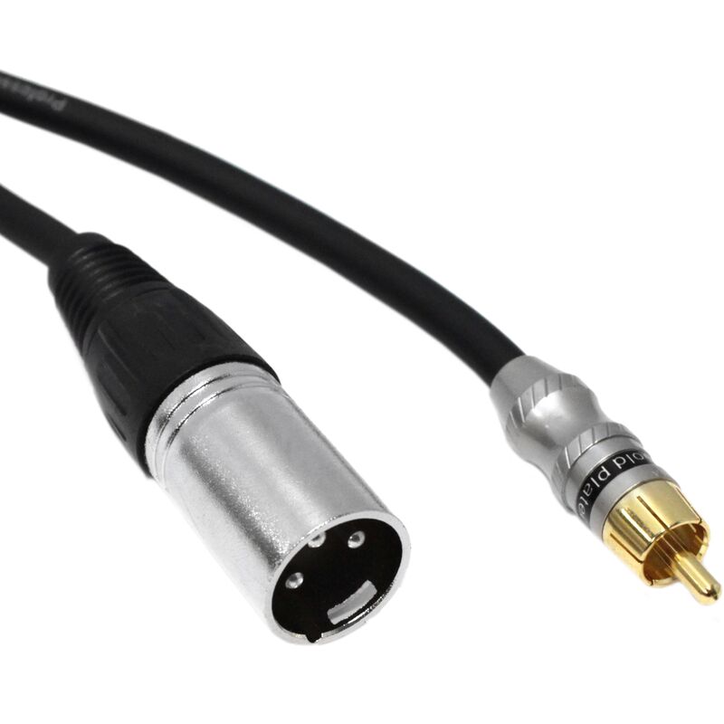 

BeMatik - Cable de audio micrófono XLR 3pin macho a RCA macho de 2m