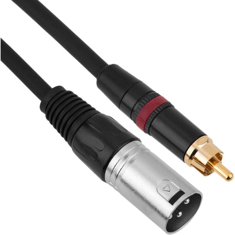 

BeMatik - Cable de audio micrófono XLR 3pin macho a RCA macho de 3m