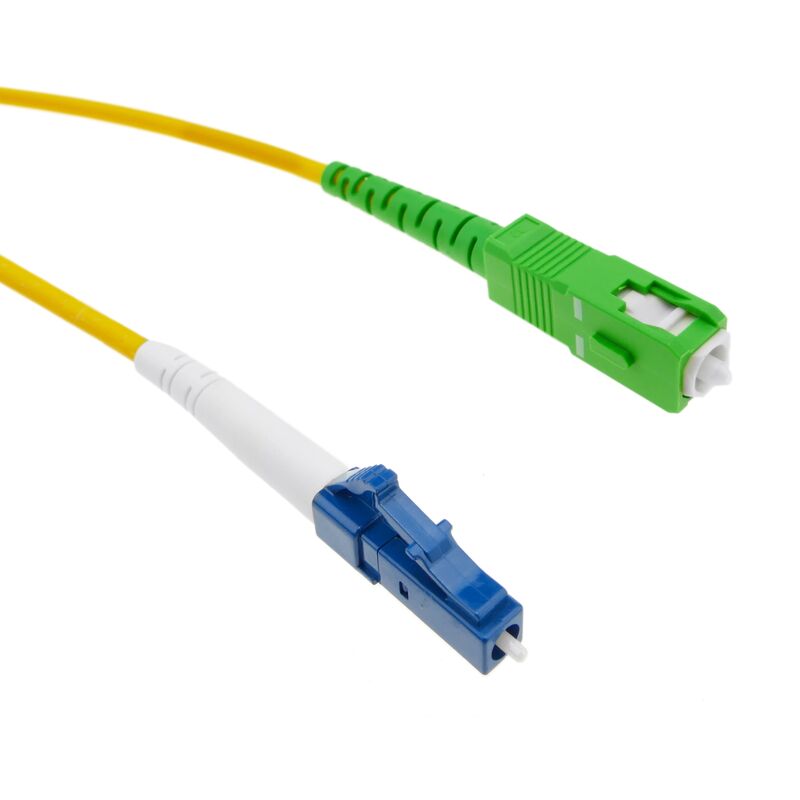 

Cable de fibra óptica LC/PC a SC/APC monomodo simplex 9/125 de 1 m - Bematik