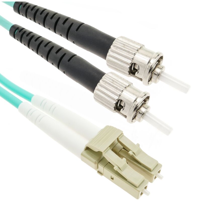 

Cable de fibra óptica OM4 multimodo MMF duplex 50µm/125µm LC-ST de 7m - Bematik