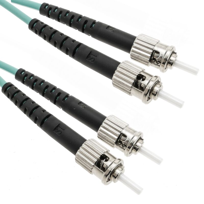 

Cable de fibra óptica OM4 multimodo MMF duplex 50µm/125µm ST-ST de 10m - Bematik