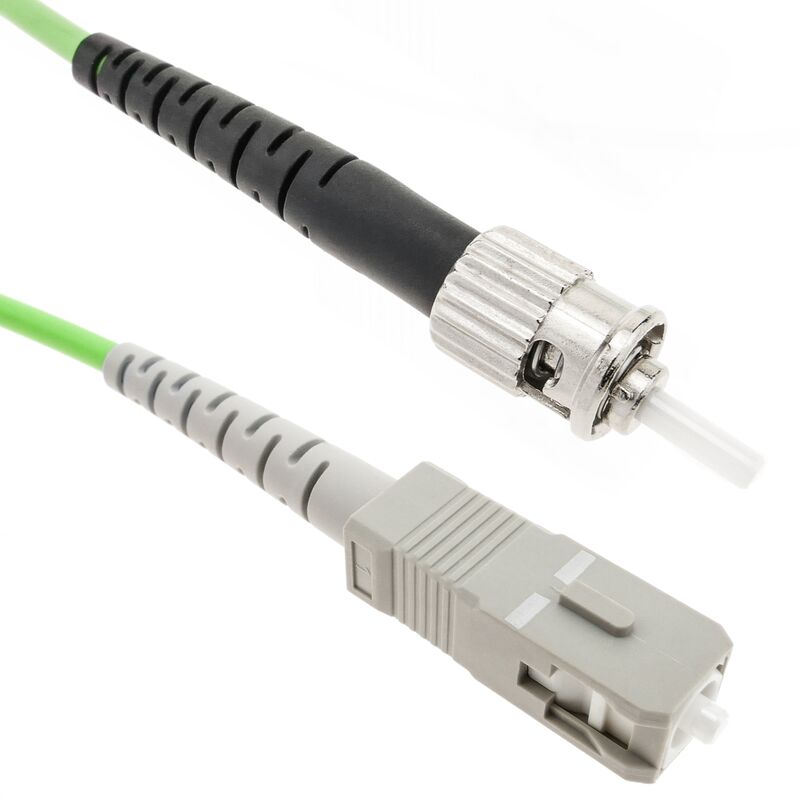 

BeMatik - Cable de fibra óptica OM5 multimodo simplex 50µm/125µm ST/PC a SC/PC 100Gb de 5 m